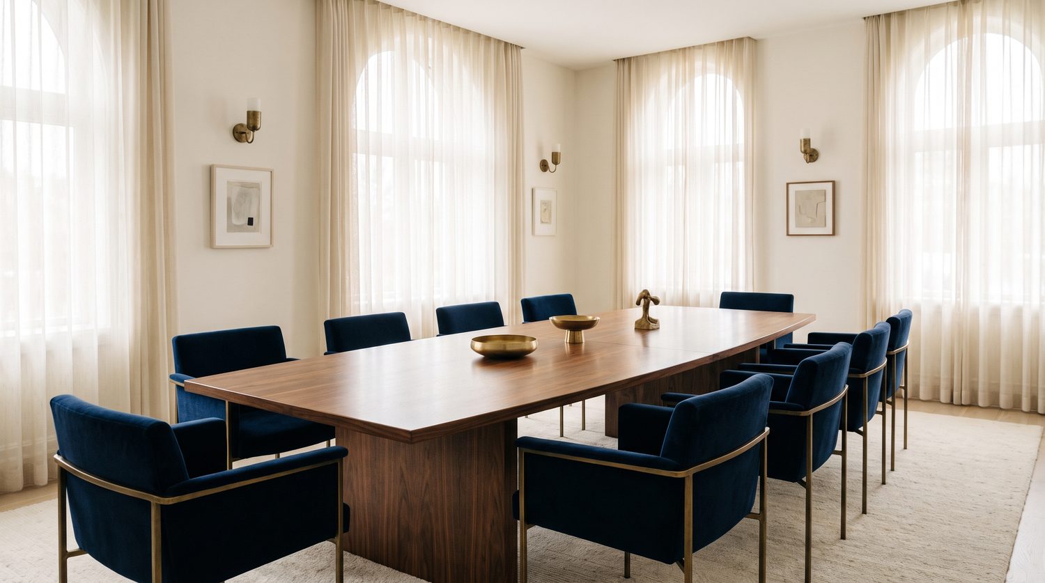 Elegantna sala za sastanke odvjetničkog društva.